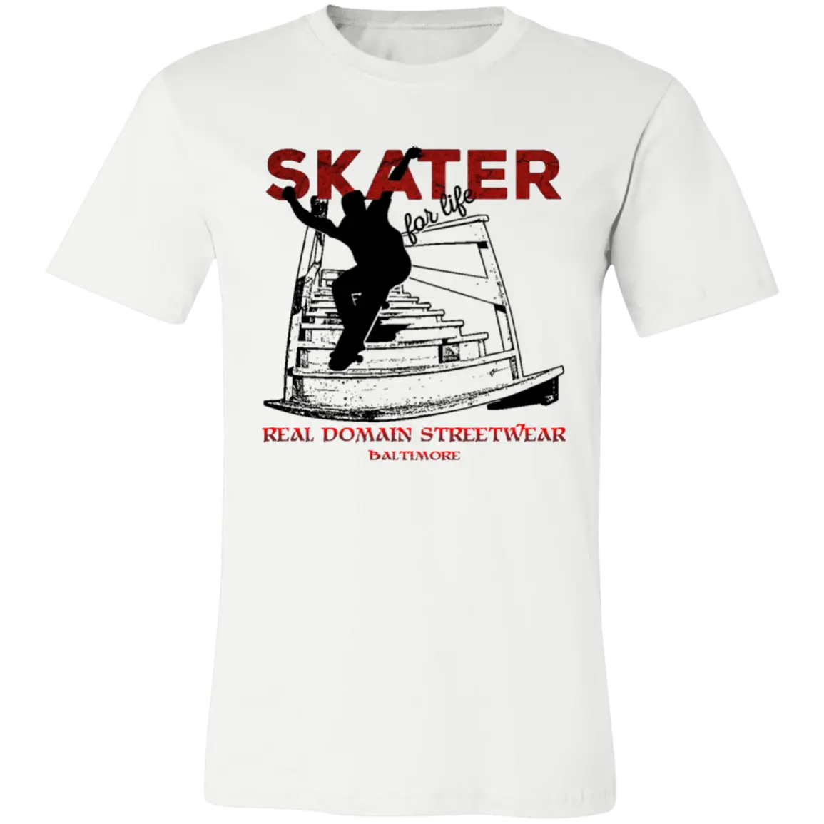 Skater for Life Jersey Short-Sleeve T-Shirt - T-Shirts White / S Real Domain Streetwear Real Domain Streetwear