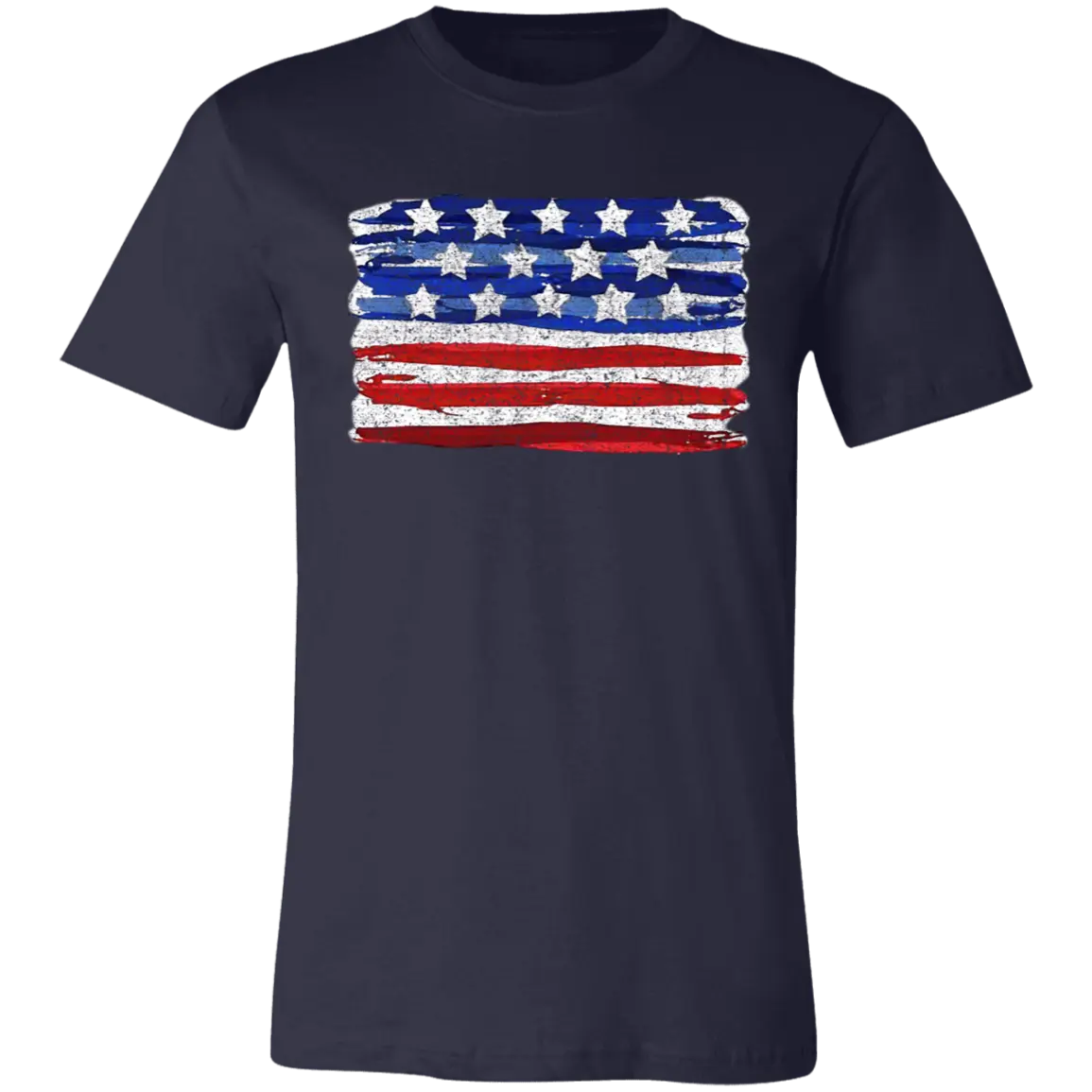 Painted American Flag Jersey Short-Sleeve T-Shirt - Image #8