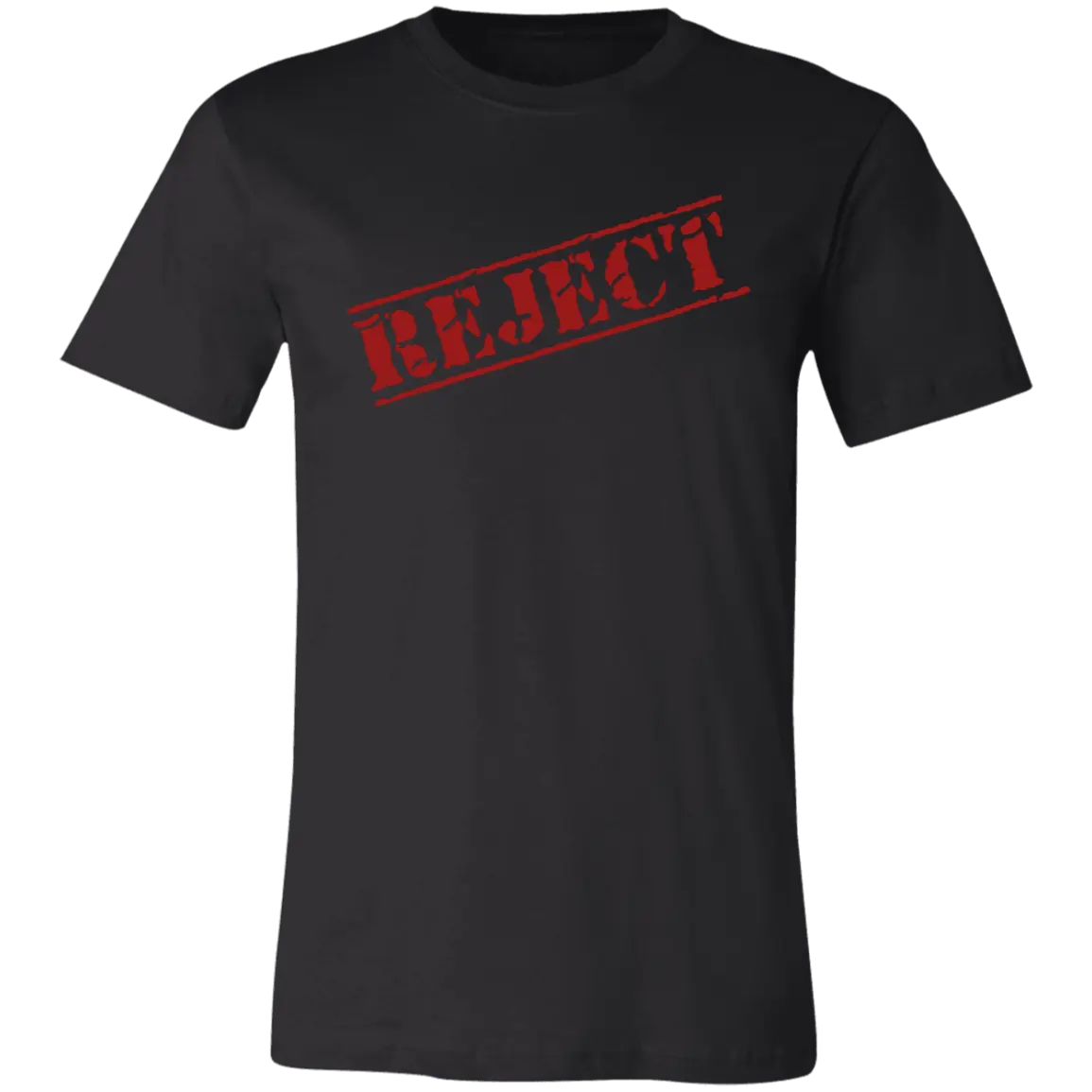 Reject Stamped Jersey Short-Sleeve T-Shirt - T-Shirts Black / S Real Domain Streetwear Real Domain Streetwear