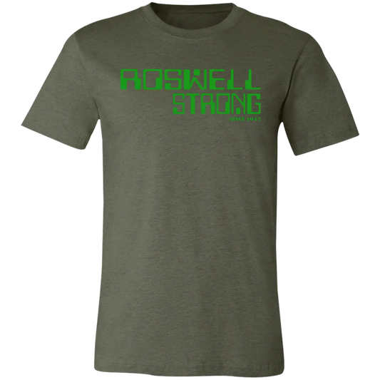 Roswell Strong Jersey Short-Sleeve T-Shirt - T-Shirts Heather Military Green / S Real Domain Streetwear Real Domain Streetwear