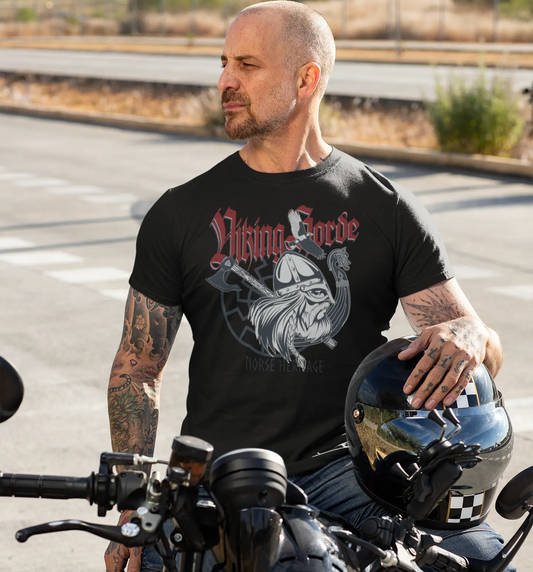 Viking Horde Jersey Short-Sleeve T-Shirt - T-Shirts Athletic Heather / S Real Domain Streetwear Real Domain Streetwear