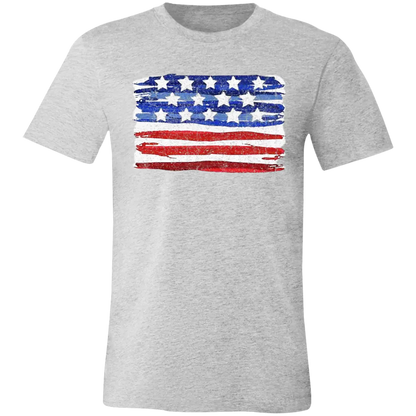 Painted American Flag Jersey Short-Sleeve T-Shirt - Image #1
