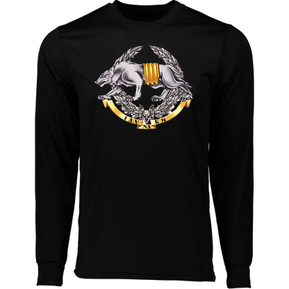 Ukrainian Special Forces Emblem Long Sleeve Moisture-Wicking Tee - Long Sleeve T-Shirts Black / M Real Domain Streetwear Real Domain Streetwear