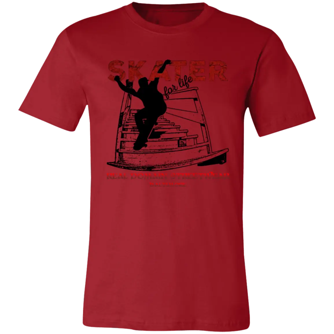 Skater for Life Jersey Short-Sleeve T-Shirt - T-Shirts Canvas Red / S Real Domain Streetwear Real Domain Streetwear