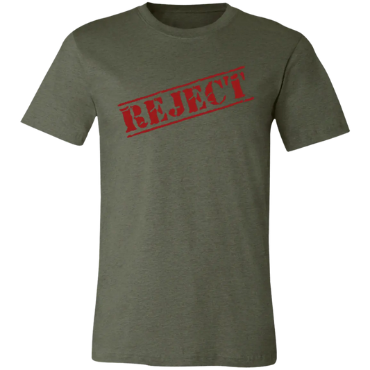 Reject Stamped Jersey Short-Sleeve T-Shirt - T-Shirts Heather Military Green / S Real Domain Streetwear Real Domain Streetwear