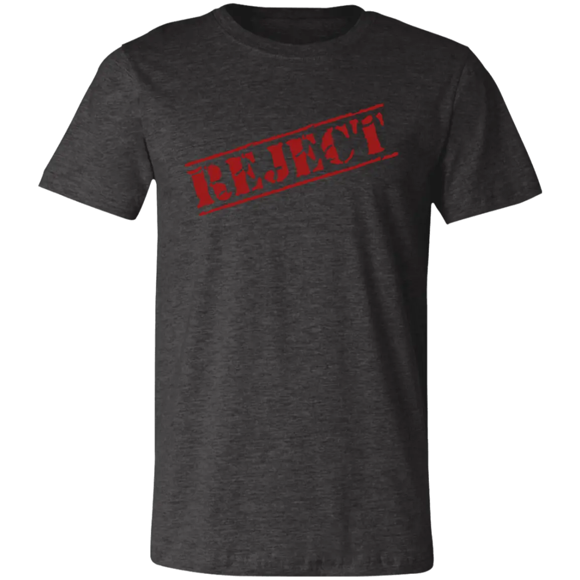 Reject Stamped Jersey Short-Sleeve T-Shirt - T-Shirts Dark Grey Heather / S Real Domain Streetwear Real Domain Streetwear