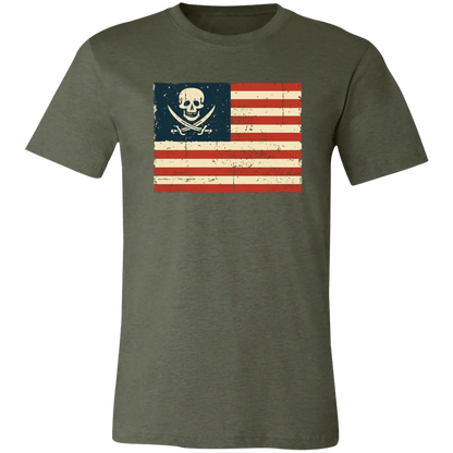 American Pirate Flag Jersey Short-Sleeve T-Shirt - Image #2