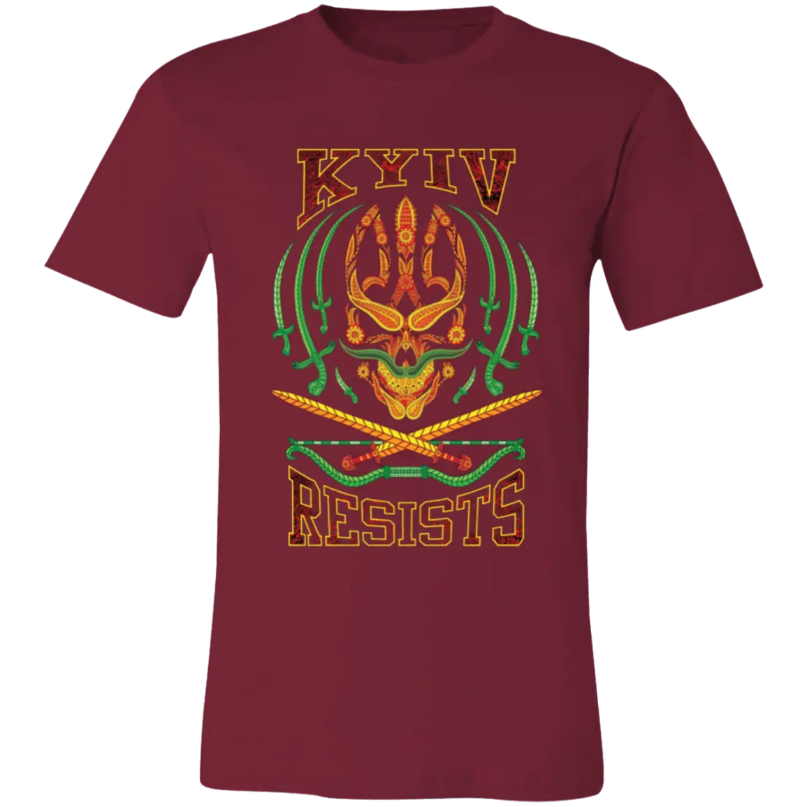 Kyiv Resists Jersey Short-Sleeve T-Shirt - T-Shirts Cardinal / M Real Domain Streetwear Real Domain Streetwear