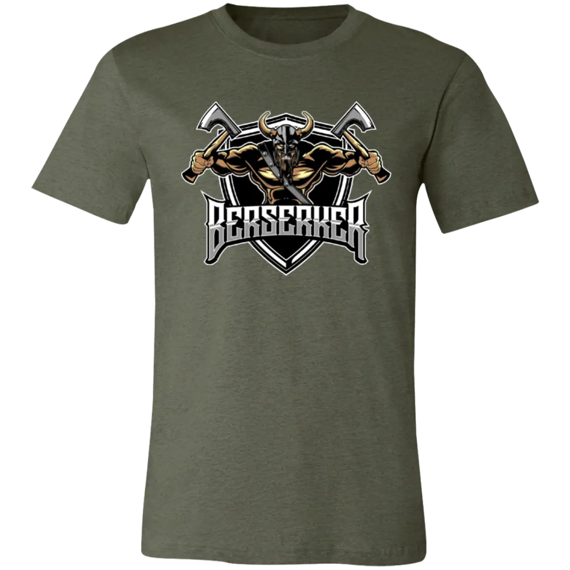 Berserker Jersey Short-Sleeve T-Shirt - T-Shirts Heather Military Green / M Real Domain Streetwear Real Domain Streetwear