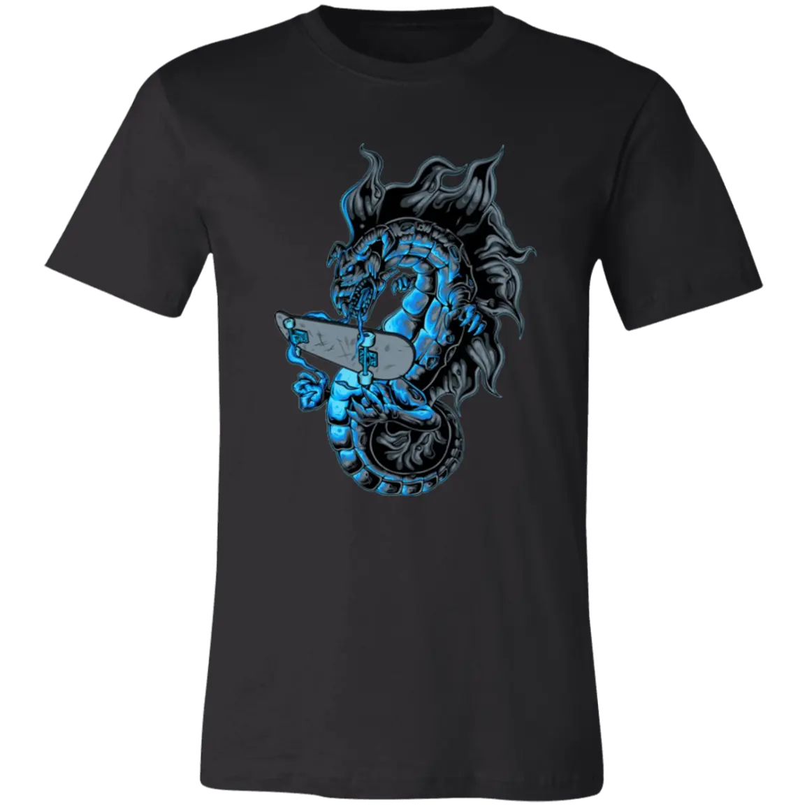 Dragon Skater Jersey Short-Sleeve T-Shirt - T-Shirts Black / M Real Domain Streetwear Real Domain Streetwear