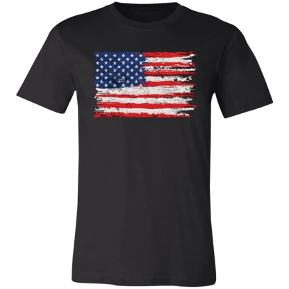 Tattered American Flag Jersey Short-Sleeve T-Shirt - Image #6