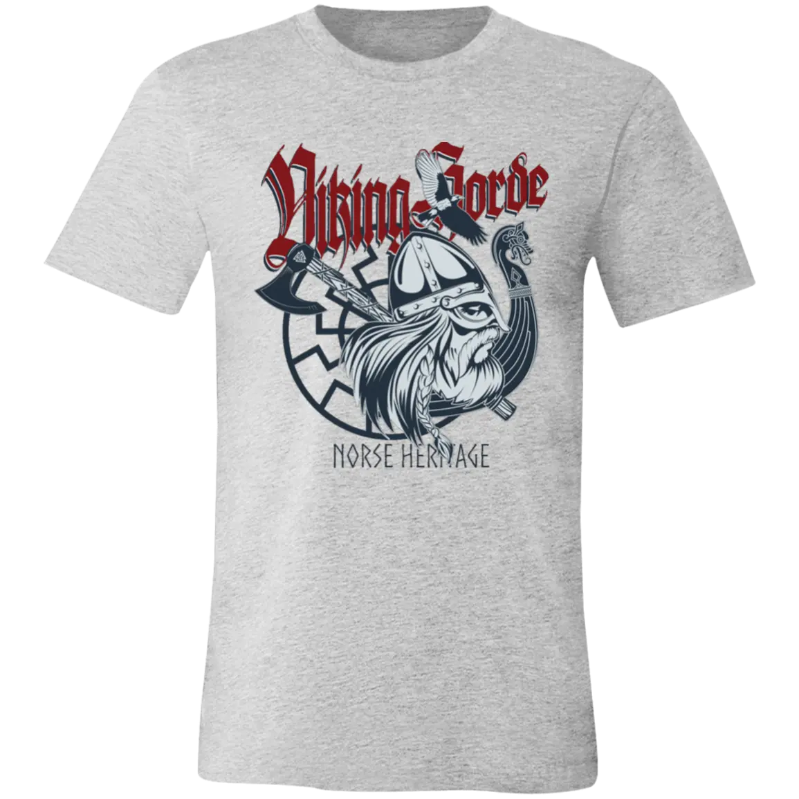 Viking Horde Jersey Short-Sleeve T-Shirt - T-Shirts Athletic Heather / S Real Domain Streetwear Real Domain Streetwear