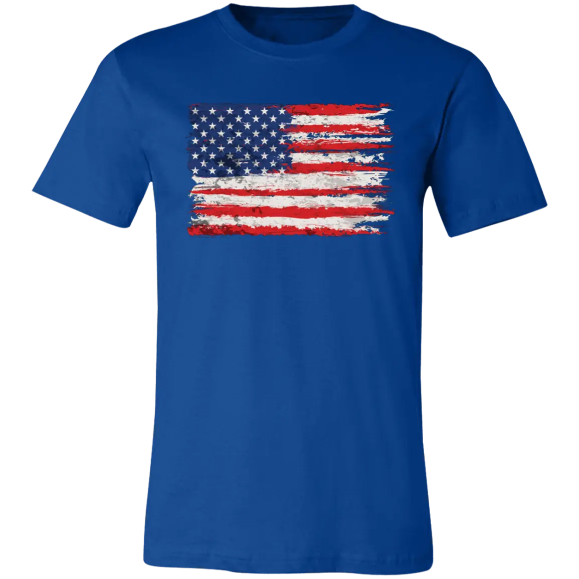 Tattered American Flag Jersey Short-Sleeve T-Shirt - Image #4