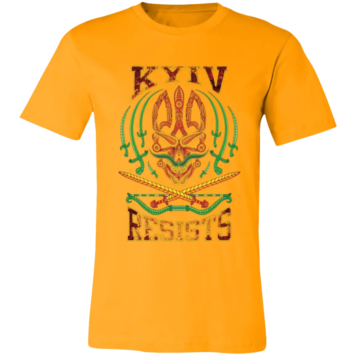 Kyiv Resists Jersey Short-Sleeve T-Shirt - T-Shirts Gold / M Real Domain Streetwear Real Domain Streetwear