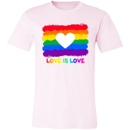 Love is Love Jersey Short-Sleeve T-Shirt - T-Shirts Soft Pink / S Real Domain Streetwear Real Domain Streetwear