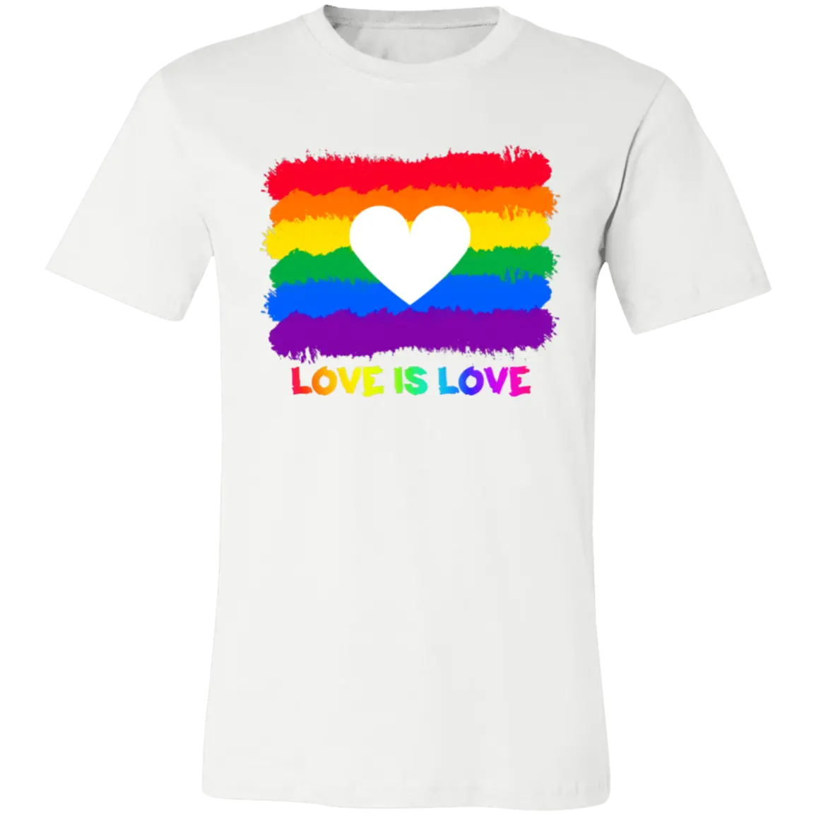 Love is Love Jersey Short-Sleeve T-Shirt - T-Shirts White / S Real Domain Streetwear Real Domain Streetwear