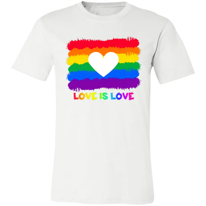 Love is Love Jersey Short-Sleeve T-Shirt - T-Shirts White / S Real Domain Streetwear Real Domain Streetwear