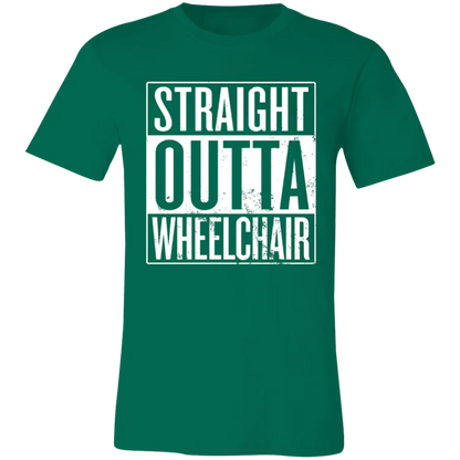 Straight Outta Wheelchair Short-Sleeve T-Shirt - T-Shirts Kelly / S Real Domain Streetwear Real Domain Streetwear