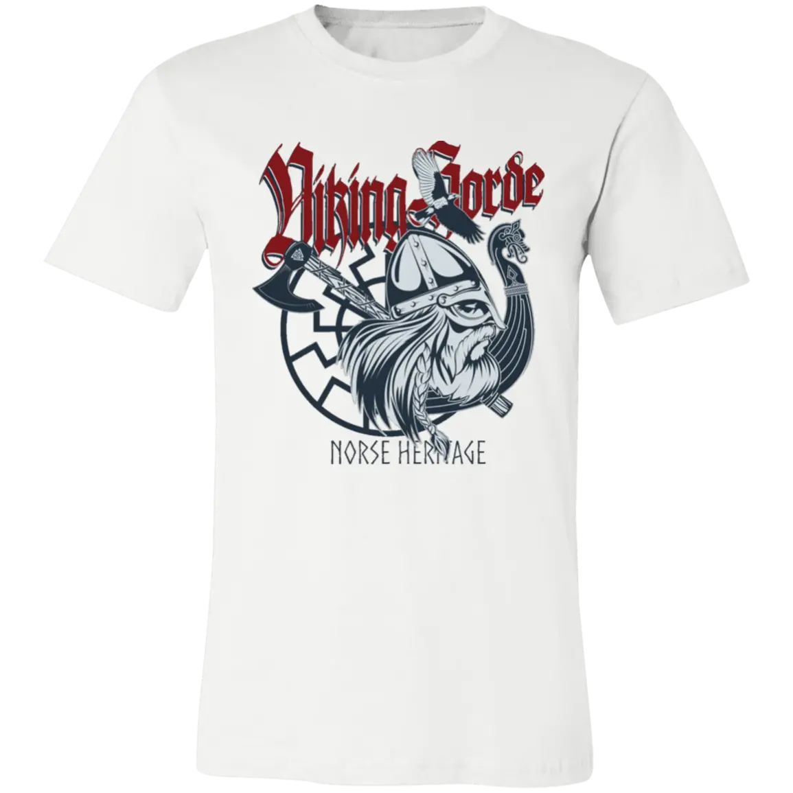 Viking Horde Jersey Short-Sleeve T-Shirt - T-Shirts White / S Real Domain Streetwear Real Domain Streetwear