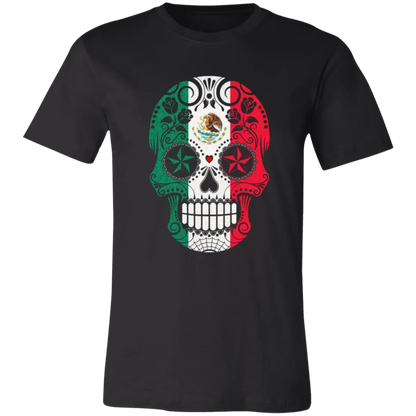 Mexico Sugar Skull Jersey Short-Sleeve T-Shirt - T-Shirts Real Domain Streetwear Real Domain Streetwear