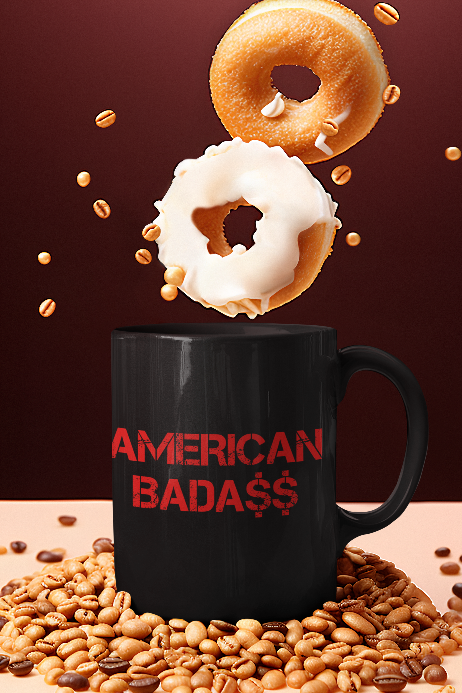 Trump I Want You/AMERICAN BADA$$ 15oz Black Mug - Coffee Mug Black / One Size Real Domain Streetwear Real Domain Streetwear