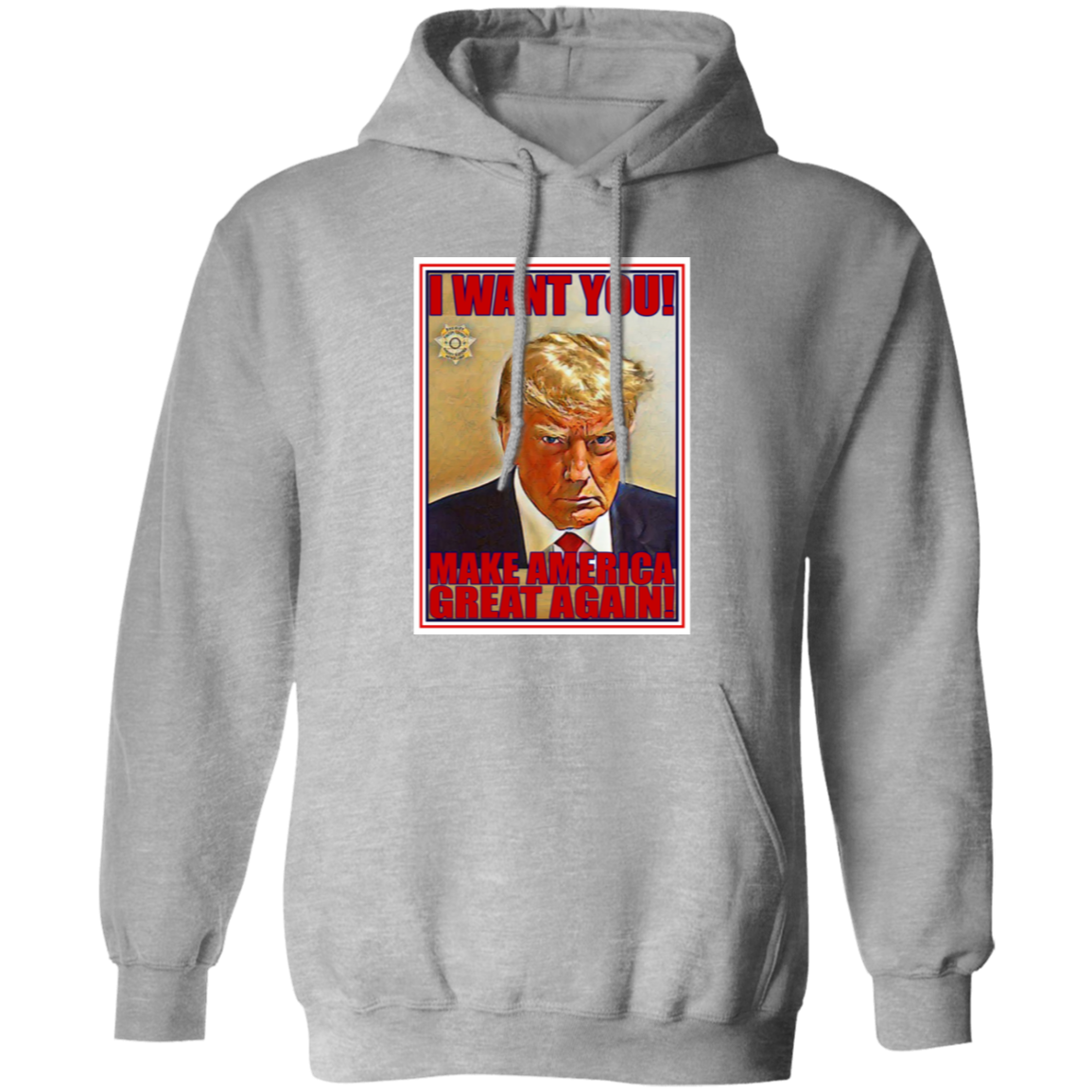 Trump I Want You Pullover Hoodie - Hoodies Sport Grey / M Real Domain Streetwear Real Domain Streetwear