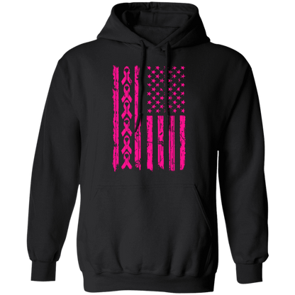 Breast Cancer Support Pullover Hoodie - Hoodies Black / S Real Domain Streetwear Real Domain Streetwear