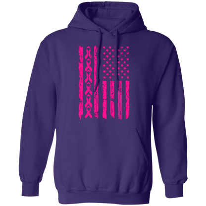 Breast Cancer Support Pullover Hoodie - Hoodies Purple / S Real Domain Streetwear Real Domain Streetwear