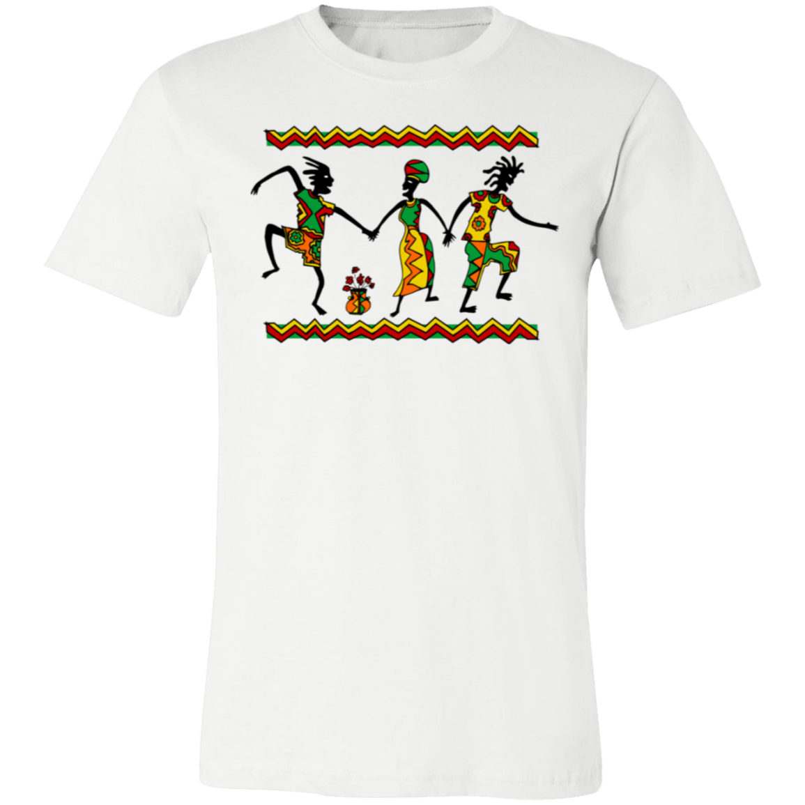 Tribal Dance Jersey Short-Sleeve T-Shirt - T-Shirts White / M Real Domain Streetwear Real Domain Streetwear