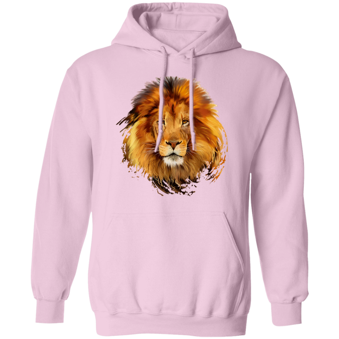 The King Lion Pullover Hoodie - Hoodies Light Pink / M Real Domain Streetwear Real Domain Streetwear