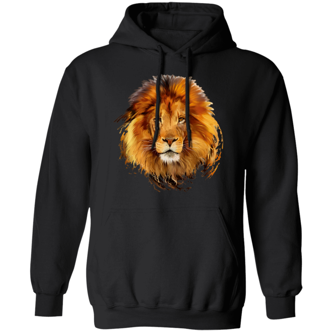 The King Lion Pullover Hoodie - Hoodies Black / M Real Domain Streetwear Real Domain Streetwear
