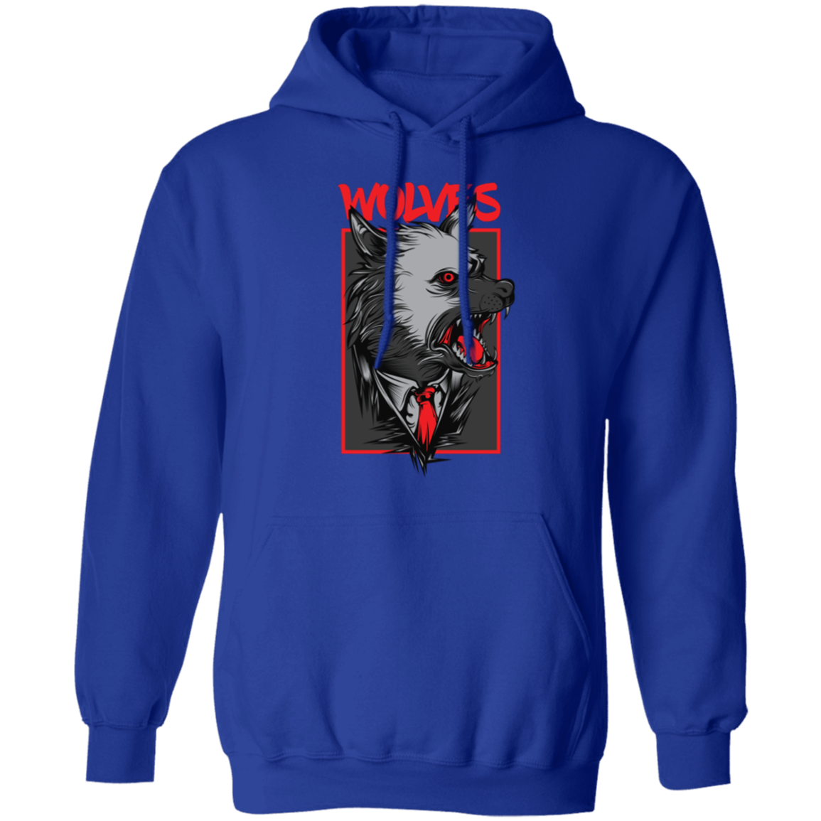 Wolves Mafia Pullover Hoodie - Hoodies Royal / M Real Domain Streetwear Real Domain Streetwear