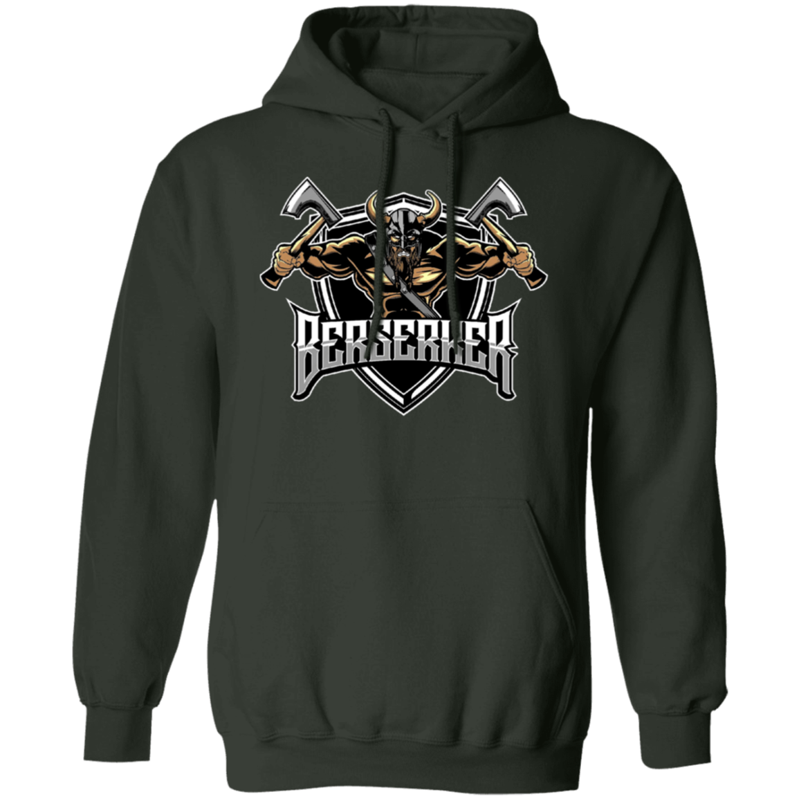 Berserker Pullover Hoodie - Hoodies Forest Green / M Real Domain Streetwear Real Domain Streetwear