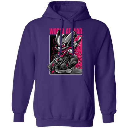 World at War Manga Style Pullover Hoodie - Hoodies Purple / M Real Domain Streetwear Real Domain Streetwear