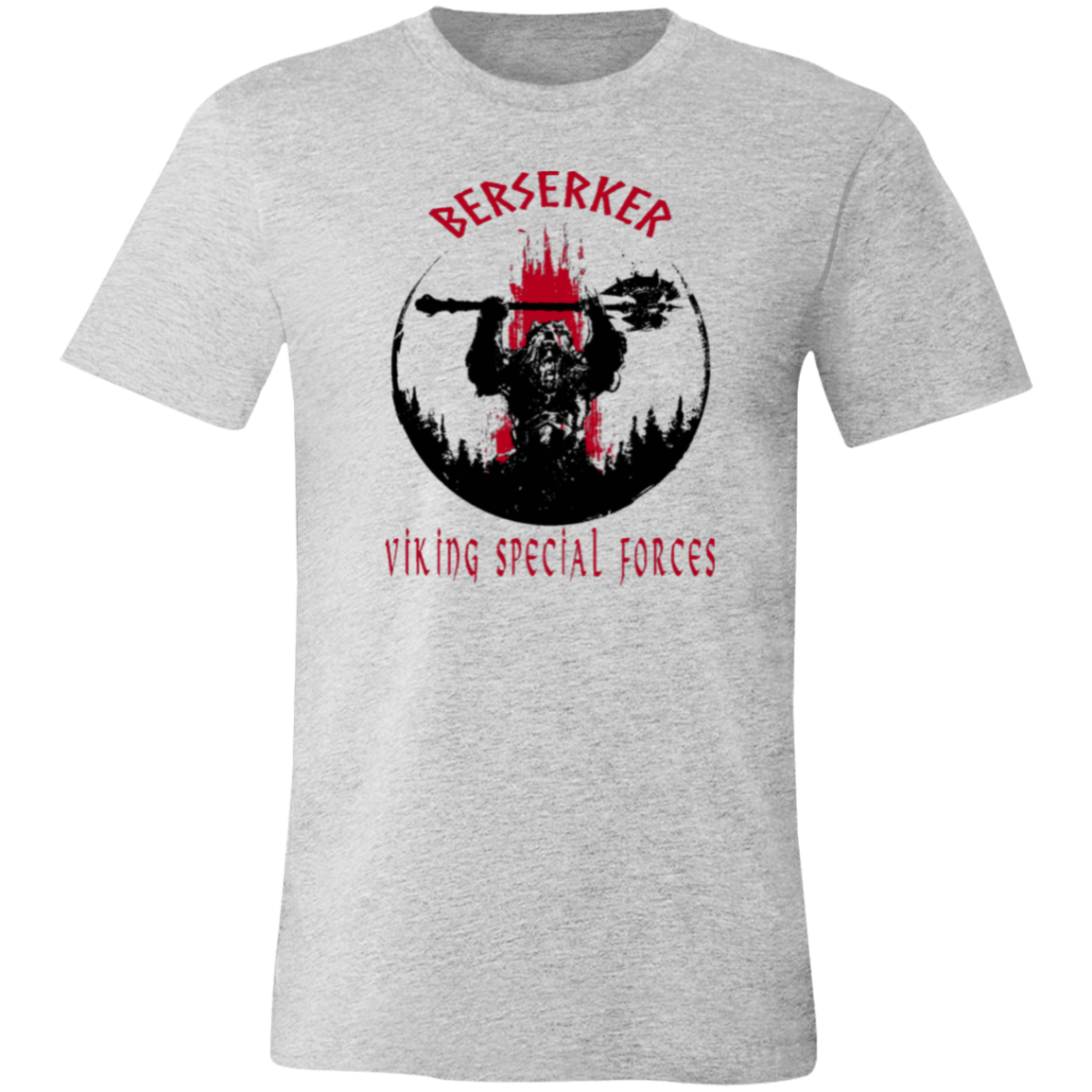 Berserker Viking Special Forces Jersey Short-Sleeve T-Shirt - T-Shirts Athletic Heather / M Real Domain Streetwear Real Domain Streetwear
