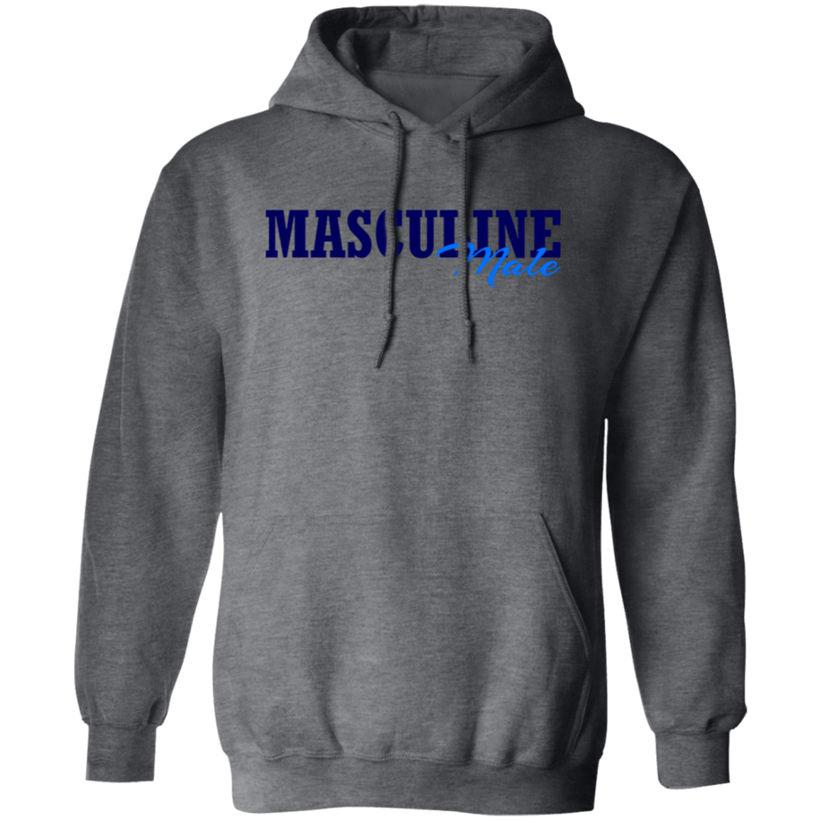 Masculine Male Pullover Hoodie - Sweatshirts Dark Heather / S Real Domain Streetwear Real Domain Streetwear