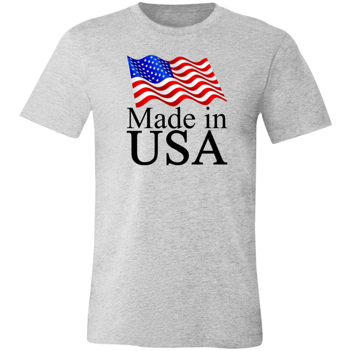 Made in USA Jersey Short-Sleeve T-Shirt - T-Shirts Athletic Heather / M Real Domain Streetwear Real Domain Streetwear