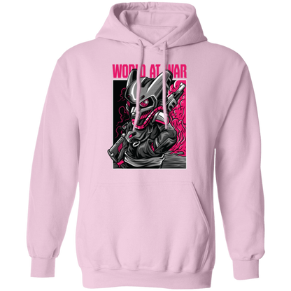 World at War Manga Style Pullover Hoodie - Hoodies Light Pink / M Real Domain Streetwear Real Domain Streetwear