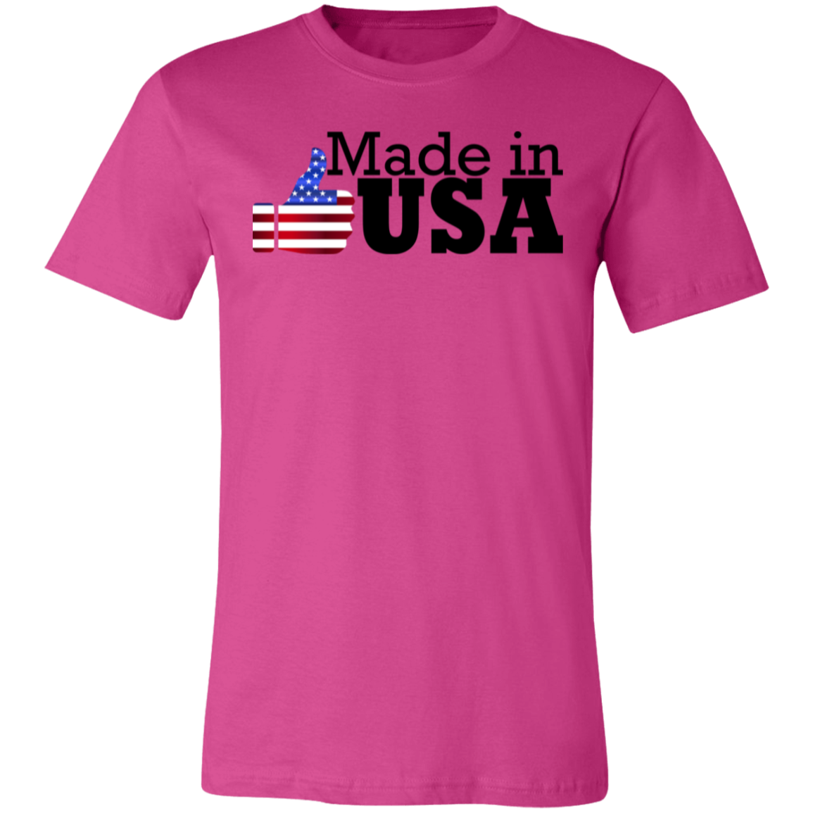 Made in USA Thumbs Up Jersey Short-Sleeve T-Shirt - T-Shirts Berry / M Real Domain Streetwear Real Domain Streetwear