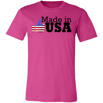 Made in USA Thumbs Up Jersey Short-Sleeve T-Shirt - T-Shirts Berry / M Real Domain Streetwear Real Domain Streetwear