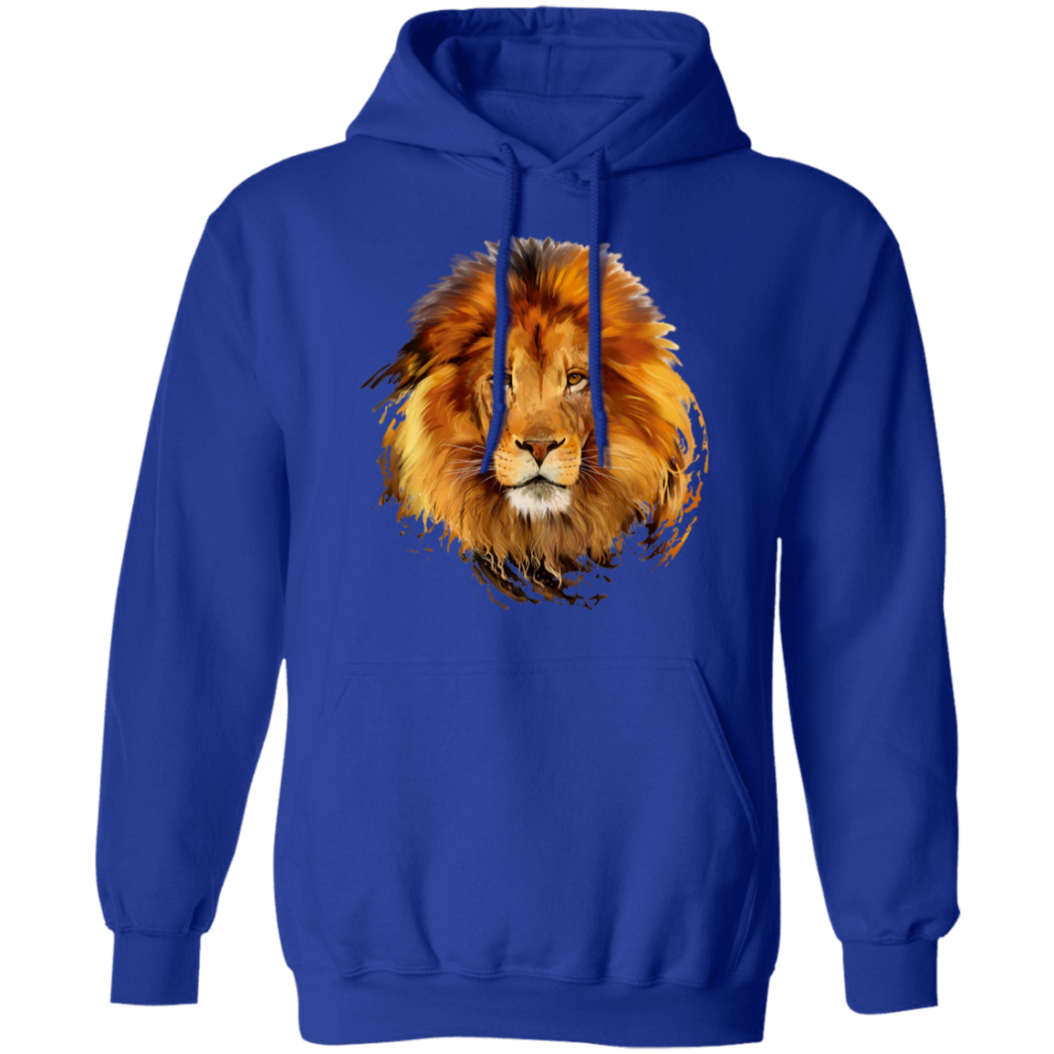 The King Lion Pullover Hoodie - Hoodies Royal / M Real Domain Streetwear Real Domain Streetwear