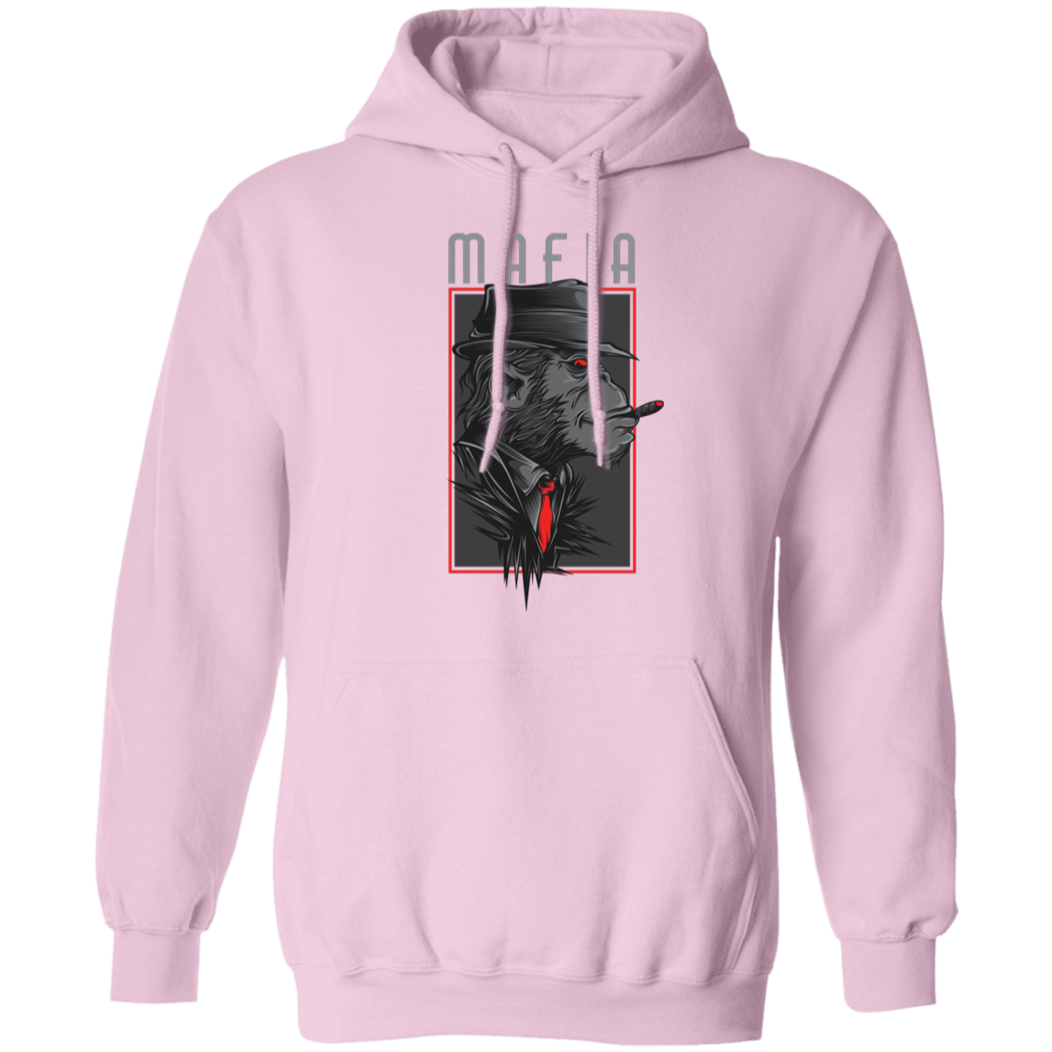 Gorilla Mafia Pullover Hoodie - Hoodies Light Pink / M Real Domain Streetwear Real Domain Streetwear