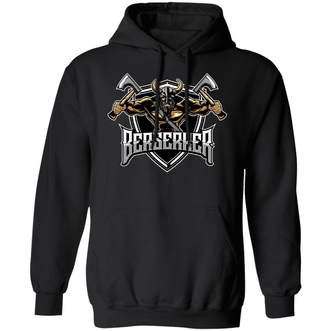 Berserker Pullover Hoodie - Hoodies Black / M Real Domain Streetwear Real Domain Streetwear