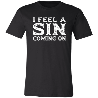 I Feel a SIN Coming On Jersey Short-Sleeve T-Shirt - T-Shirts Black / S Real Domain Streetwear Real Domain Streetwear