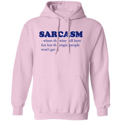 Sarcasm Humor Defined Pullover Hoodie - Hoodies Light Pink / S Real Domain Streetwear Real Domain Streetwear
