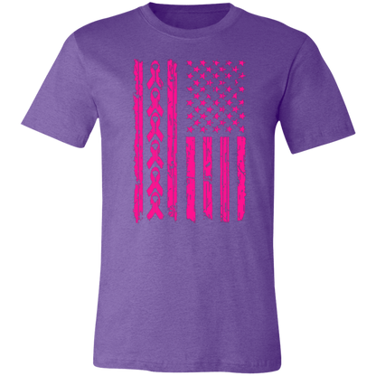 Breast Cancer Support Jersey Short-Sleeve T-Shirt - T-Shirts Heather Team Purple / X-Small Real Domain Streetwear Real Domain Streetwear
