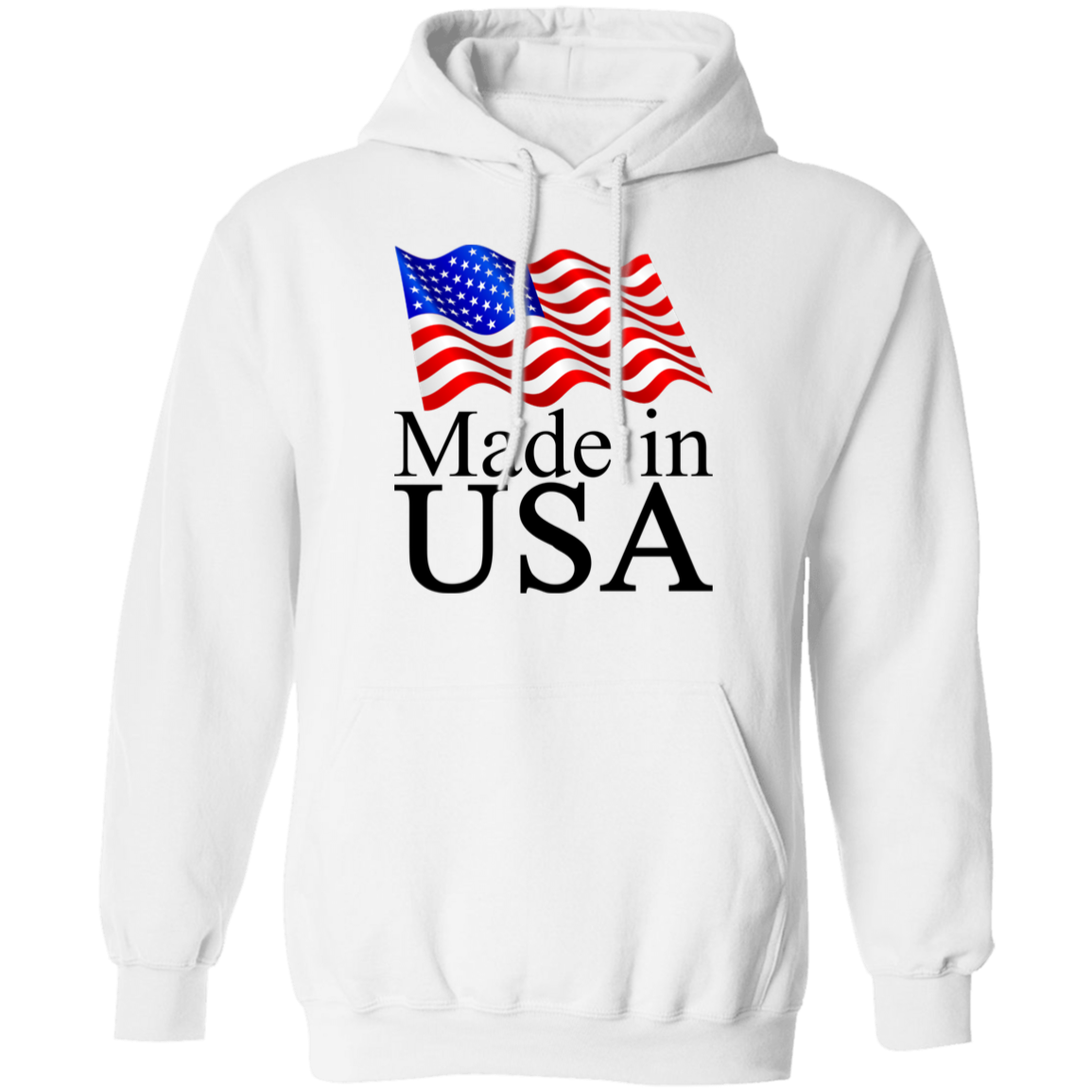 Made in USA American Flag Pullover Hoodie - Hoodies Red / M Real Domain Streetwear Real Domain Streetwear