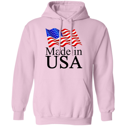 Made in USA American Flag Pullover Hoodie - Hoodies Light Pink / M Real Domain Streetwear Real Domain Streetwear