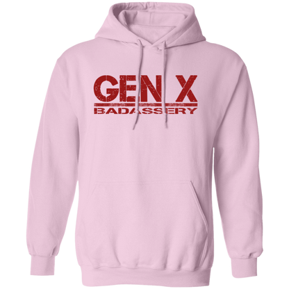 GEN X Badassery Pullover Hoodie - Sweatshirts Light Pink / M Real Domain Streetwear Real Domain Streetwear