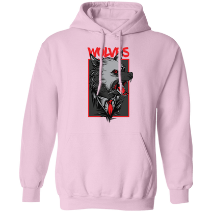 Wolves Mafia Pullover Hoodie - Hoodies Light Pink / M Real Domain Streetwear Real Domain Streetwear